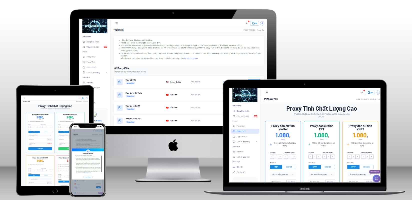 trang web bán proxy api proxy vn