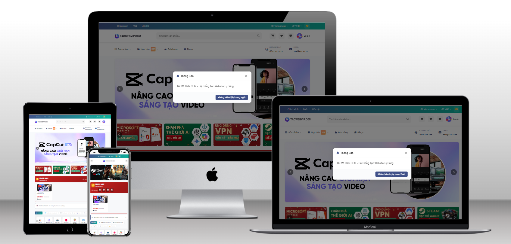 [SHOPKEY] Tạo website bán tài khoản Premium, bán tài khoản digital